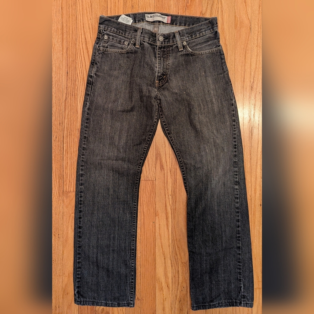 MEN'S LEVI'S SLIM STRAIGHT BLACK DENIM